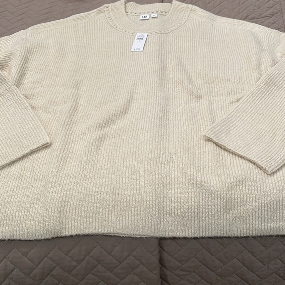 GAP Cream Ribbed Crewneck Sweater/NWT/XL & XXL - Picture 3 of 16
